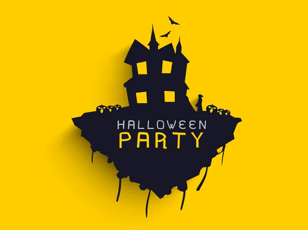 Gruseliges Plakat, Banner oder Flyer für die Halloween-Party. — Stockvektor