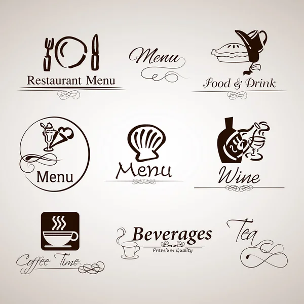 Restaurante Menú Diseño de tarjetas . — Vector de stock