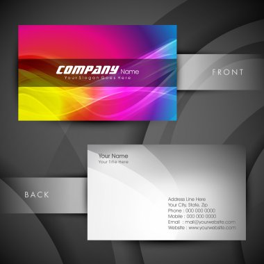 Professional and designer colorful business card set or visiting card set. clipart svg vector 
