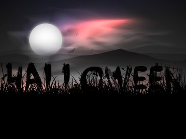 korkutucu poster, afiş veya Cadılar Bayramı partisi el ilanı.