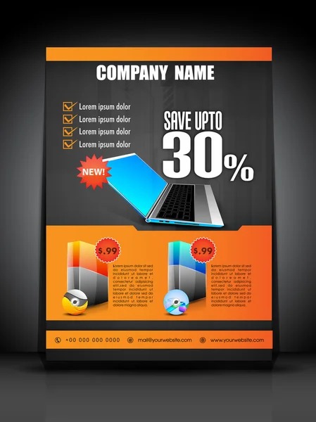 Professionele sjabloon folder of corporate spandoekontwerp, — Stockvector