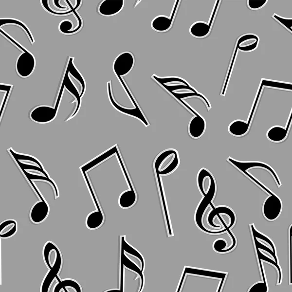 Seamless pattern with musical notes. — Stock Vector