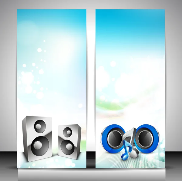 Conjunto de banner musical . — Vetor de Stock