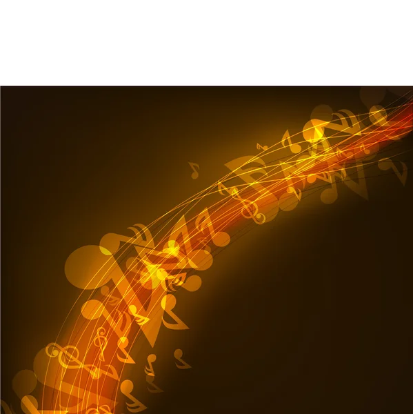Fond musical brillant avec des notes musicales . — Image vectorielle