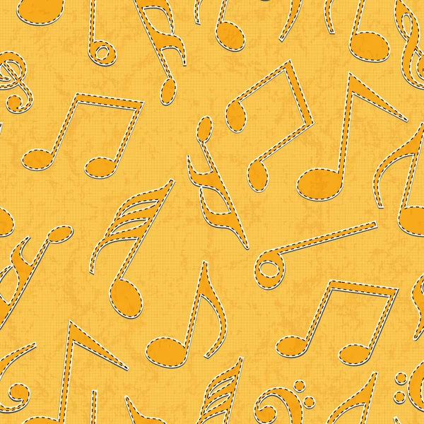 Seamless pattern with musical notes. — Stock Vector