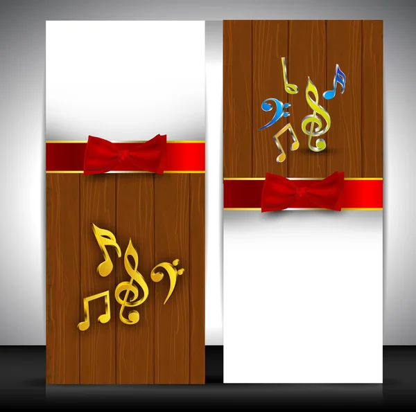 Conjunto de banner musical . — Vector de stock