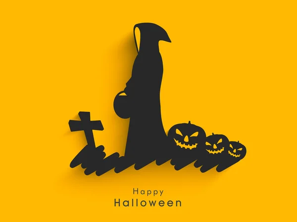 Manifesto spaventoso, banner o volantino per la festa di Halloween . — Vettoriale Stock