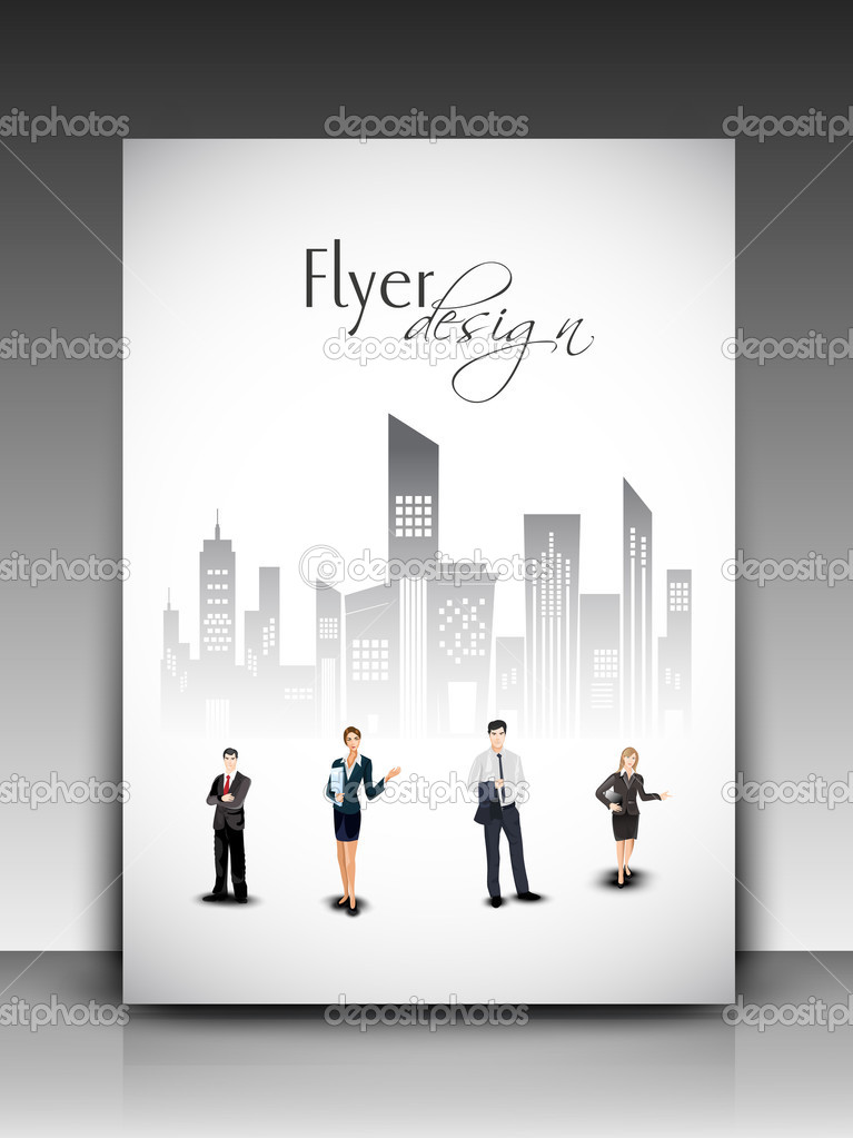 Professional business flyer template or corporate banner design,