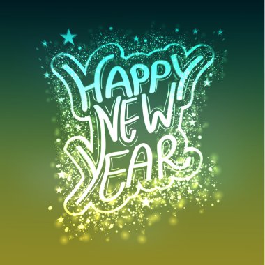 mutlu yeni yıl 2014 kutlama arka plan.