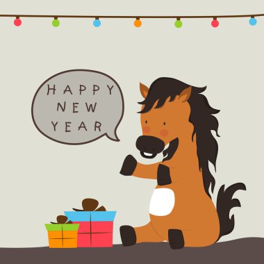 mutlu yeni yıl 2014 kutlama arka plan.