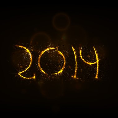 mutlu yeni yıl 2014 kutlama arka plan.