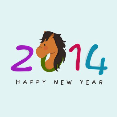 mutlu yeni yıl 2014 kutlama arka plan.