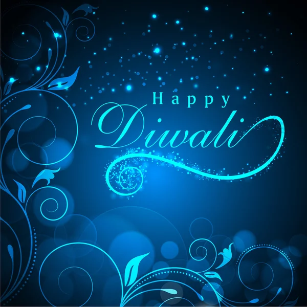 Happy Diwali, festival of lights celebration background in India. — Stock Vector