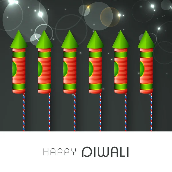 Feliz Diwali, festival de luzes celebração fundo na Índia . — Vetor de Stock