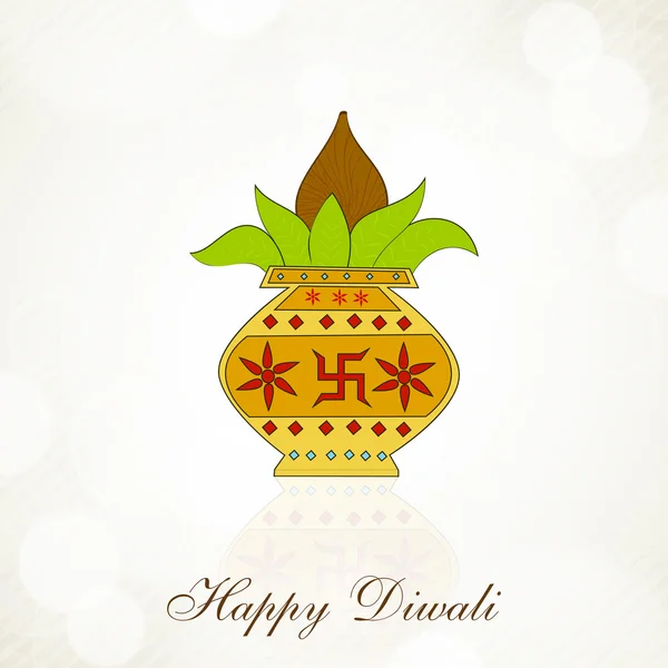 Veselé diwali festival světel oslavou zázemí v Indii. — Stockový vektor