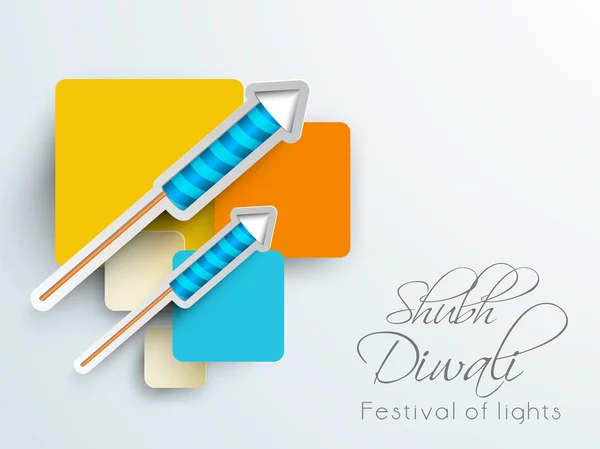 Feliz Diwali, festival de luzes celebração na Índia . —  Vetores de Stock