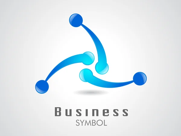 Blauwe corporate pictogram of zakelijke symbool op grijze achtergrond, logo — Stockvector