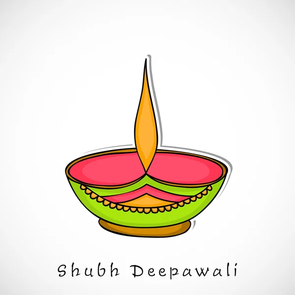 Happy diwali, Festiwal święto świateł w Indiach. — Wektor stockowy