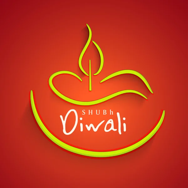 Happy diwali, Festiwal święto świateł w Indiach. — Wektor stockowy