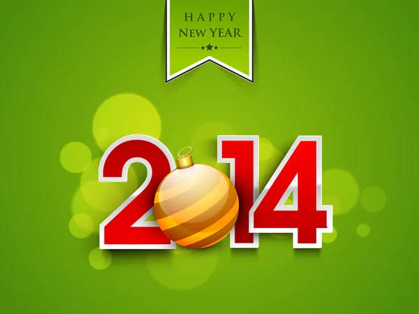 Happy New Year 2014 celebration background. — Stock Vector