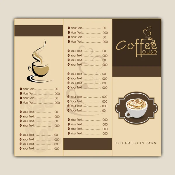 Restaurant menu card design. — Stock Vector
