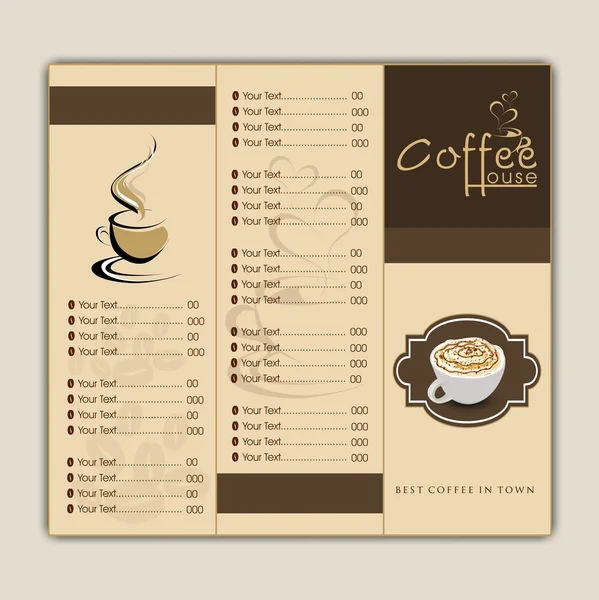 Menu Ristorante Card Design . — Vettoriale Stock