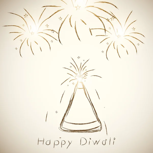 Happy diwali, Festiwal święto świateł w Indiach. — Wektor stockowy