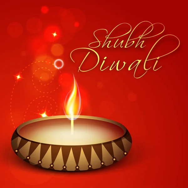 Lyckliga diwali, festival av ljus firandet i Indien. — Stock vektor