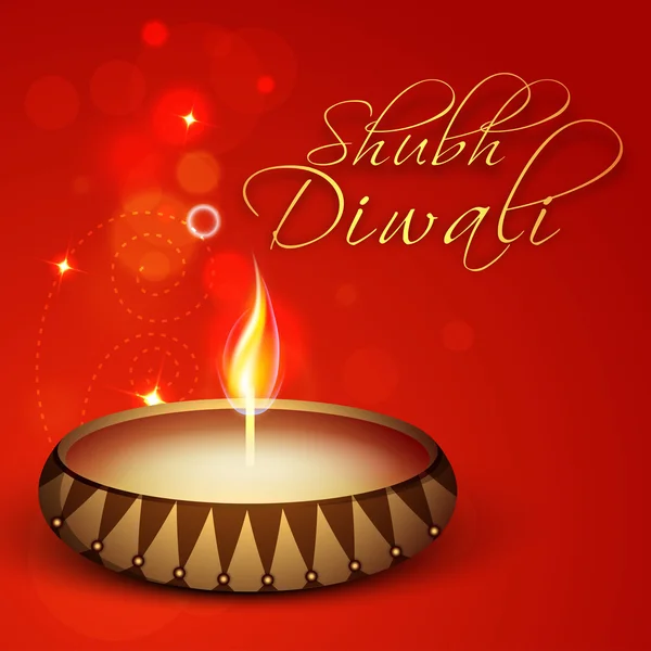 Happy Diwali, festa delle luci in India . — Vettoriale Stock