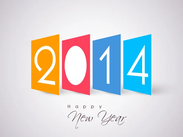 Gelukkig nieuw jaar 2014 viering achtergrond. — Stockvector