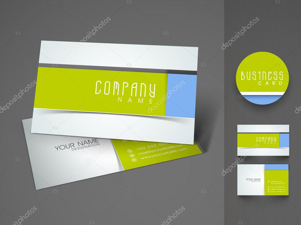 Professional and designer business card set or visiting card set. EPS 10.