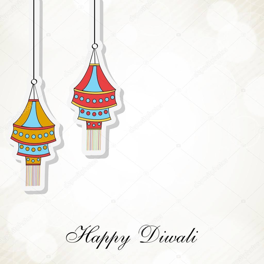 Happy Diwali, festival of lights celebration background in India.