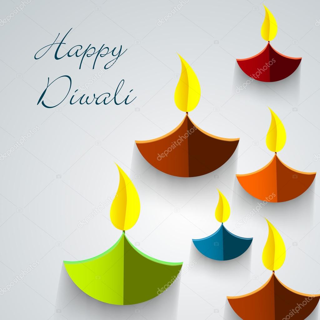 Happy Diwali, festival of lights celebration in India.