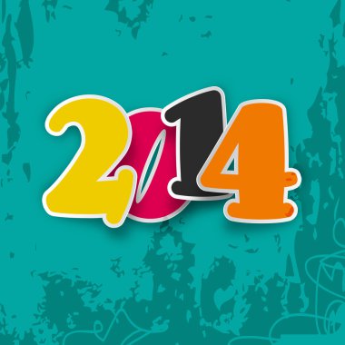 mutlu yeni yıl 2014 kutlama arka plan.