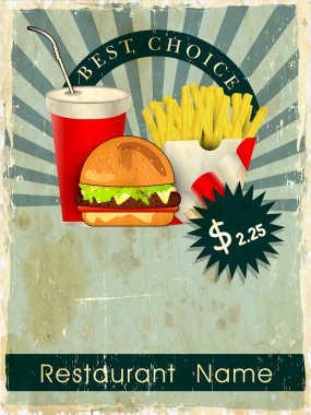 Restoran Menü Kart tasarımı.