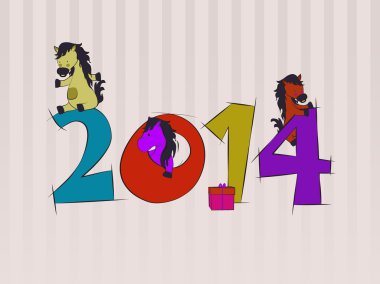 mutlu yeni yıl 2014 kutlama arka plan.