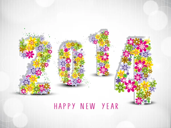 Gott nytt år 2014 firande bakgrund. — Stock vektor