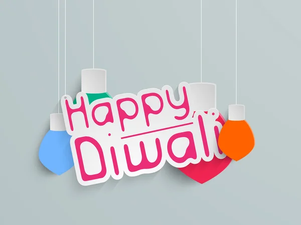 Happy Diwali, festival de luces de fondo de celebración en la India . — Vector de stock