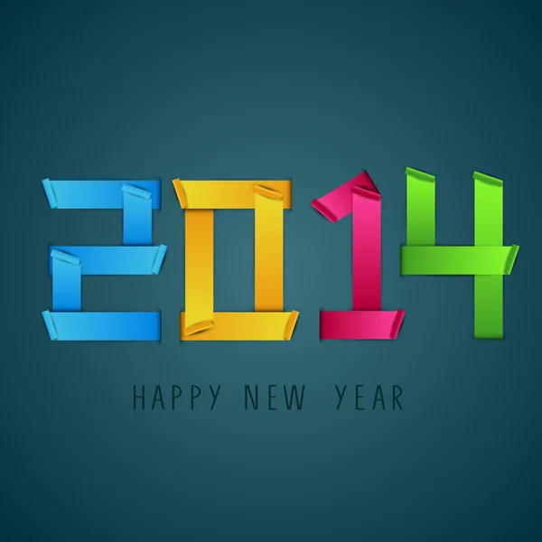 Feliz Año Nuevo 2014 fondo de celebración . — Vector de stock