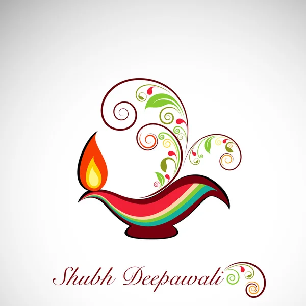Boldog diwali, a fesztivál a fények ünnepe Indiában. — Stock Vector