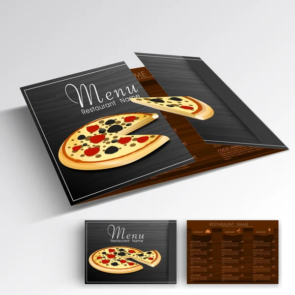 Restaurante Menú Diseño de tarjetas . — Vector de stock