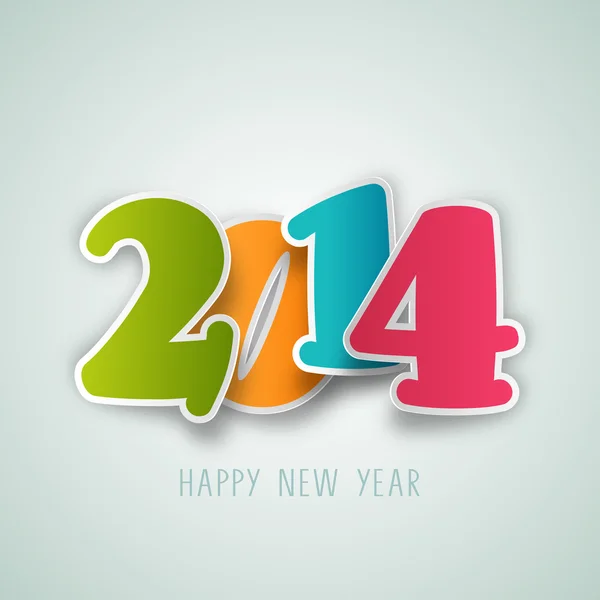Предыстория празднования Нового 2014 года . — стоковый вектор