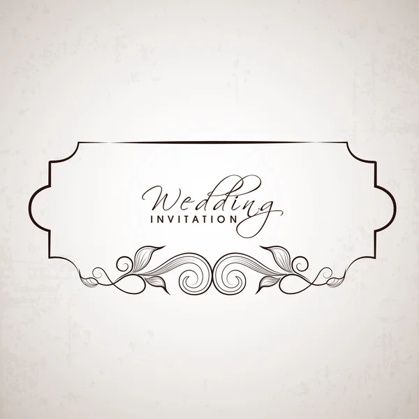 Krásné květinové zdobené Pozvánka karta pro svatby a jiné — Stockový vektor
