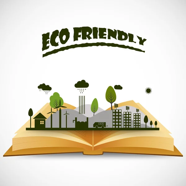 Natureza fundo, conceito eco-friendly . — Vetor de Stock
