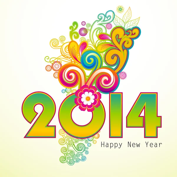 Happy New Year 2014 celebration background. — Stock Vector