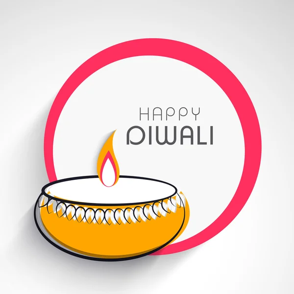 Happy Diwali, festival of lights celebration in India. — Stock Vector