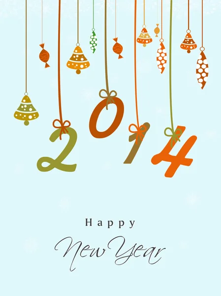 Feliz Año Nuevo 2014 fondo de celebración . — Vector de stock