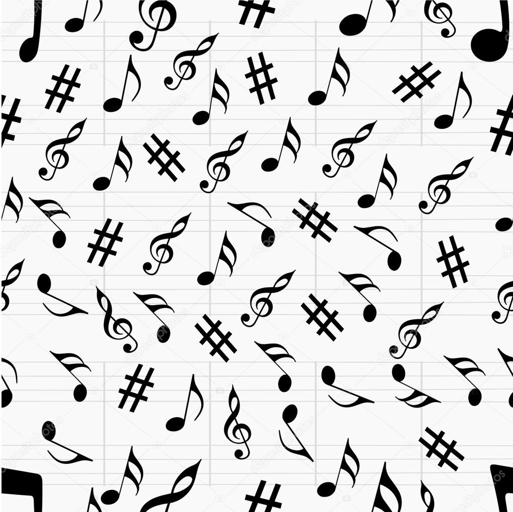 Abstract musical seamless pattern.