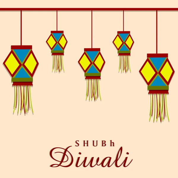 Happy Diwali, festival de celebración de luces en la India . — Vector de stock