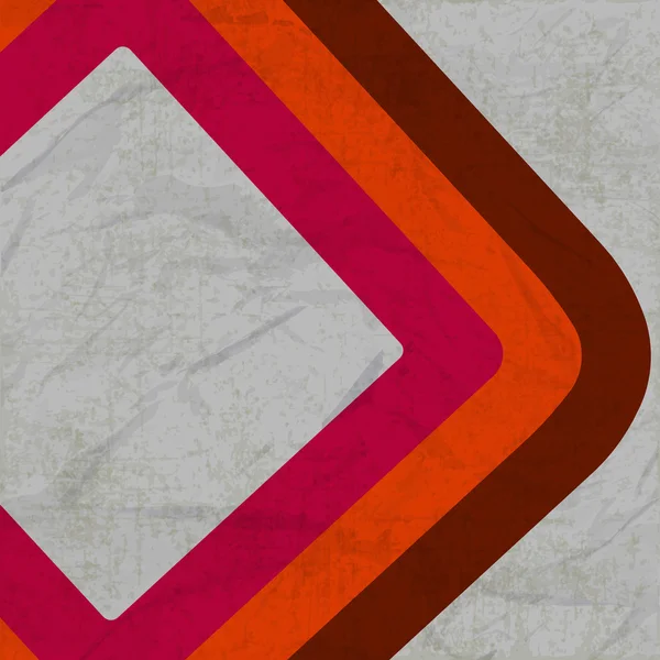 Grungy Retro-Hintergrund mit bunten abstrakten Linien. — Stockvektor
